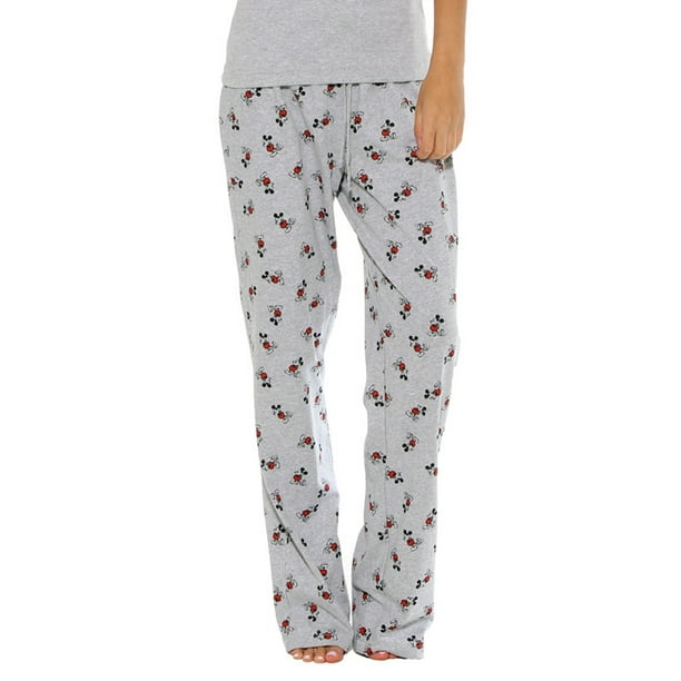Mickey Mouse - Mickey Mouse Juniors Gray Pajama Pants - Walmart.com ...