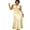 Light Yellow, variant on LMLYSoH Women's Satin Dress Halter Neck Sleeveless Lace Patchwork Floor Length Dress for Vacation Evening Party