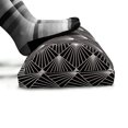 thumbnail image 5 of Art Deco Foot Rest, Geometrical Theme Burst Lines with Rhombus Grid in Monochrome Design, Non-Slip Backing Ergonomic Memory Foam Leg Support for Office, Charcoal Grey and Ivory, by Ambesonne, 5 of 5