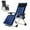 Navy, variant on Slsy Zero Gravity Chair, Lawn Recliner, Reclining Patio Lounger Chair, Folding Portable Chaise with Reversible Soft Cushion, Cup Holder, Headrest
