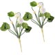 thumbnail image 3 of 2 piezas de flores artificiales Decoración del hogar Mini arreglo de flores falsas de loto de seda para el hogar (blanco), 3 of 4