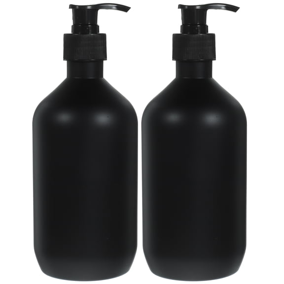 Landege 2-Pack Refillable Plastic Pump Bottles for Hand Soap, Dish Soap, Empty Press Dispensers for Bathroom and Kitchen