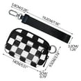 thumbnail image 2 of Gnmfd Portable Waterproof Wristlet Pouch with Clear Card Slot Plaid Pattern for Daily Commutes Travel Outdoor Activities, Fashionable Small Purse Organizer, Closet Organizers and Storage, 2 of 5