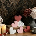 thumbnail image 5 of Wooden Heart Shaped Decorative Pieces for Crafts and Home Décor Set of Three Distressed Finish Cutouts, 5 of 5