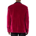 thumbnail image 3 of Lars Amadeus Men's Velvet Blazer One Button Party Prom Tuxedo Dinner Suit Jacket, 3 of 6