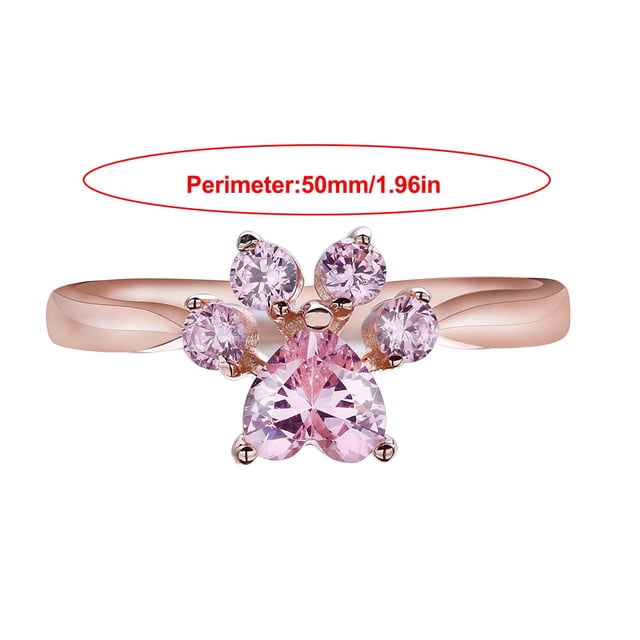 Anillos de piedra de nacimiento personalizados Zirconia cúbica para amantes de los cachorros Gatos Estampados de animales Wmkox8yii fajkfhkj1172