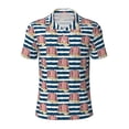 thumbnail image 2 of Daiia Popcorn Pattern Men’s Polo Shirts,Solid Deck Shirt,Classic Fit, Breathable Cotton Polo for Casual and Sport Wear-X-Large, 2 of 9