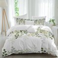 thumbnail image 2 of Green Eucalyptus Leaves Duvet Cover Set, Summer Botanical Weeping Soft Duvet Cover Twin Size Bedding Set 4 Pieces, 1 Quiltcover and 2 Pillowcases with Zipper, 1 Bed Sheet for All Seasons, 2 of 9