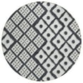 thumbnail image 2 of Addison Rugs Chantille Indoor/Outdoor Transitional Diamonds Black Washable Round Rug, 8' x 8', 2 of 6