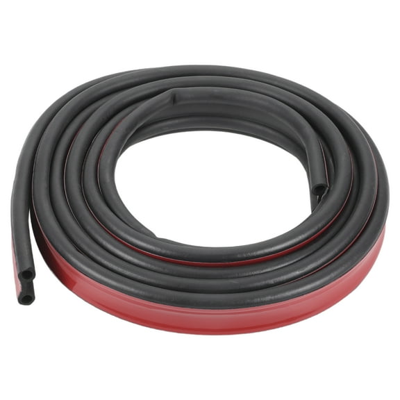 Unique Bargains Car Weatherstrip Weather Stripping Self Adhesive Weather Seal Strip 13Ft Double-Bulb Shape EPDM Rubber