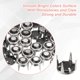 thumbnail image 2 of Uxcell 80Pcs Remaches de Rhinestone 0.24"x0.31" Cobre para Manualidades Plata Gris, 2 of 7