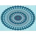 thumbnail image 1 of Ahgly Company Machine Washable Indoor Rectangle Transitional Blue Area Rugs, 7' x 10', 1 of 7