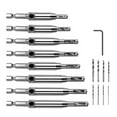 thumbnail image 1 of 16Pcs Self Centering Drill Bit Set with 1 Hex Key for Woodworking Window Door Hinges 16Pcs Replacement Drill Bits, 1 of 6