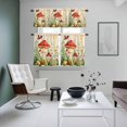 thumbnail image 5 of Red Mushroom Kitchen Curtains Valances and Tiers Set of 3 Fern Plants Butterfly Beige Farmhouse Tier Curtains and Valance with Rod Pocket for Small Windows, 27.5"x24", 5 of 9