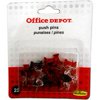 Office Depot 25 Count Assorted Color Push Pins (24 Units Included)