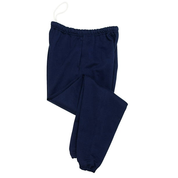 Jerzees 4850MP Unisexe SUPER SWEATS Pantalon avec Poches, Bleu Marine M