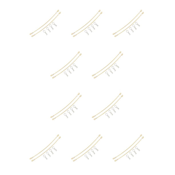 Vogacara Conveniente para el clip de metal R Pin Rod con cuerda anti-perdida para RC Body Shell Anti-lost Car Shell Cuerda dorada 1: 8 dorado 1:8 10Conjunto