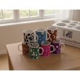thumbnail image 3 of Set of 6 Doodle Art Ceramic Mugs 11oz, Multicolored, 3 of 5