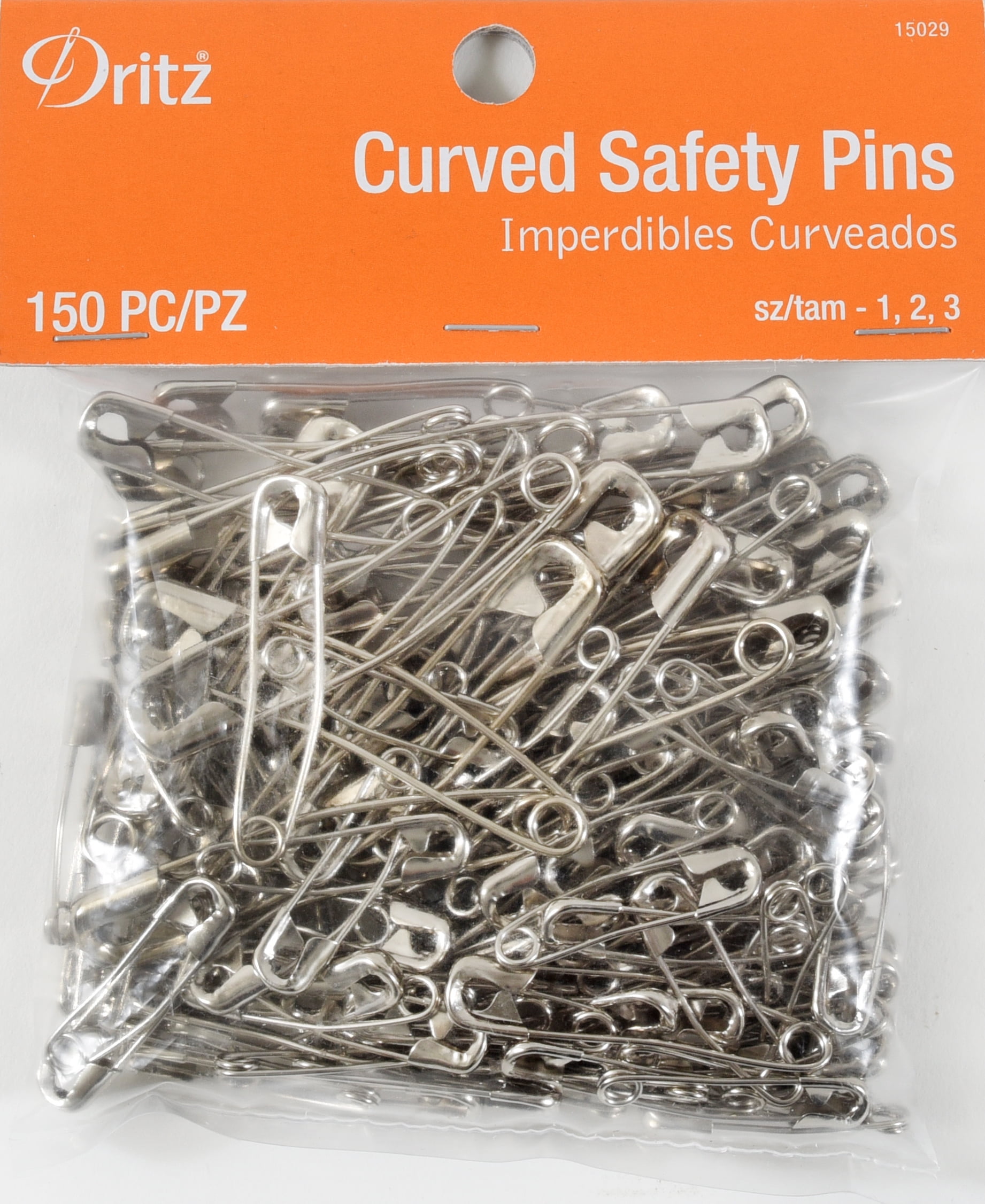 Dritz Curved Safety Pins, 150 Count