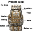 thumbnail image 3 of Impermeable Escalada Senderismo Camuflaje Mochila Camping Montañismo Deporte Al Aire Libre Mochila 80L Yuarrent AP007302-02, 3 of 5