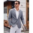 thumbnail image 3 of COOFANDY Men Elegant Blazer Slim Fit Tweed Herringbone Blazer Jacket Lightweight Suit Coats Casual Daily Wear, 3 of 6