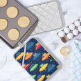 thumbnail image 5 of Yayeee Pot Holders Kitchen Heat Resistant with Pockets 7"x9.8" Cotton Oven Cooking Hot Pads, Rainbow Space Cat, 5 of 7