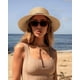 thumbnail image 5 of FURTALK Sombrero de sol de ala ancha para mujer con cordón de viento UPF Sombreros de paja de verano para mujer, 5 of 5
