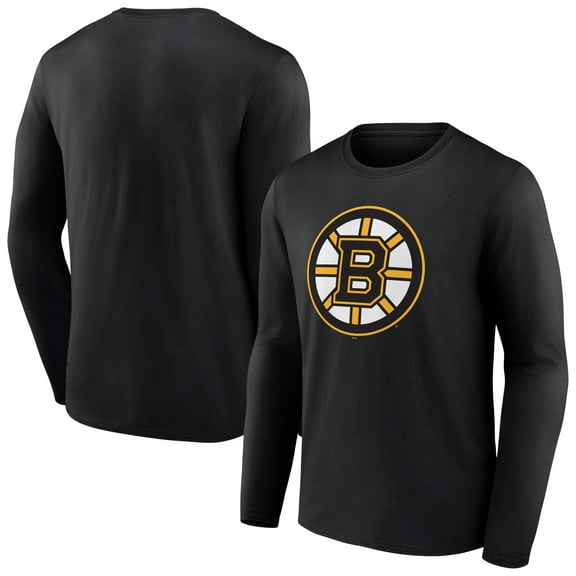 Men's Black Boston Bruins Primary Logo Team Long Sleeve T-Shirt