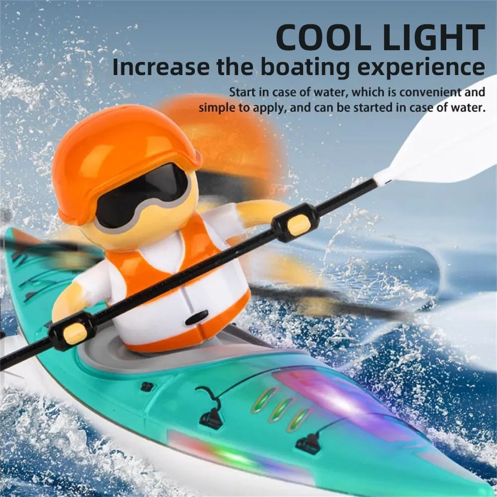 Remote Control Boat Toy,Toddler RC Kayak Paddle Boats Bath Toys Boys 4-8-12,Kids Christmas Birthday Gifts
