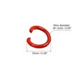 thumbnail image 2 of Unique Bargains Open Jump Rings, 10mm Colorful O-ring Connectors for DIY Crafts Jewelry Making, Carbon Steel, Red, 100Pcs, 2 of 5