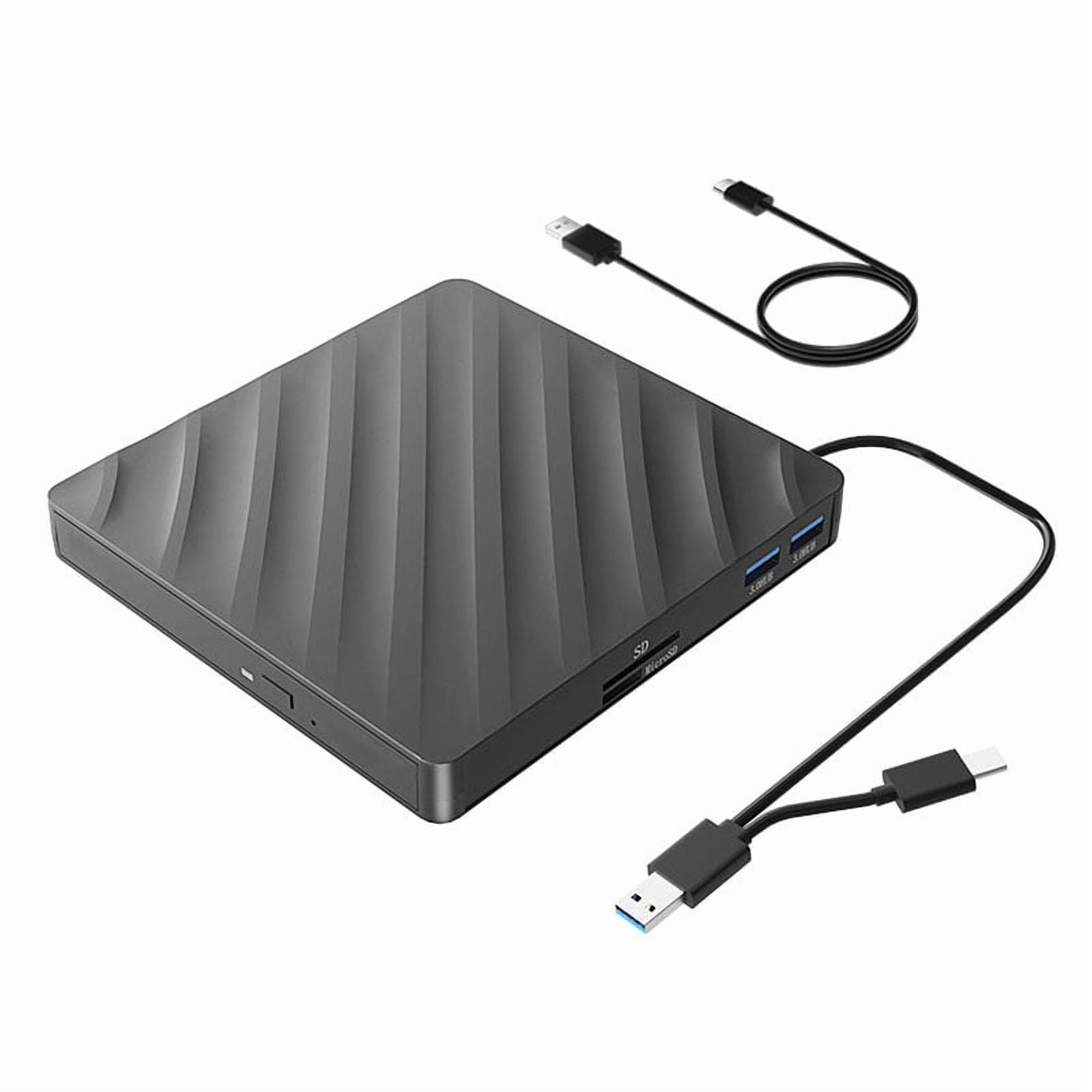 5-in-1 External Bluray Drive USB3.0 Type-C Combo Optical Drive CD DVD Player Reader Burner