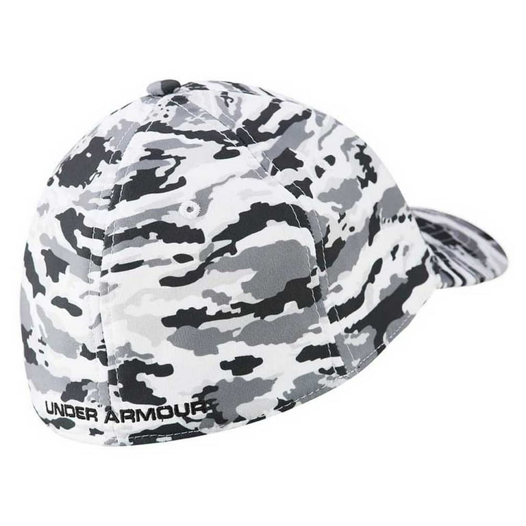 Under Armour Men's Sr. UA Hockey Camo Stretch Cap, Black/White 1276397-100  (M/L) 