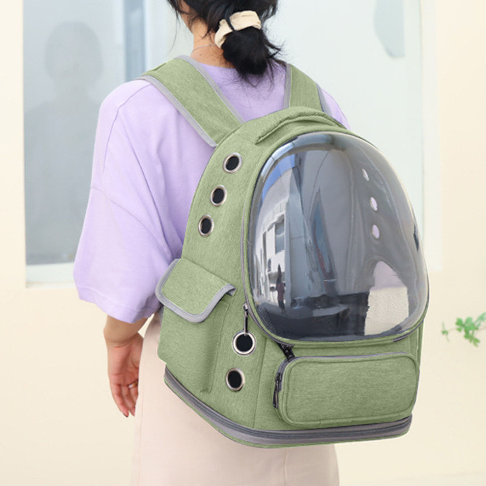 Cat Travel Backpack for Cats with Transparent Window Large Internal Space Breathable Design Ideal for Hiking Camping Outdoor Adventures
