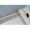 thumbnail image 2 of Side Outlet 60 Inch Linear Shower Drain with ABS Drain Base Flange and Hair Trap, Complete Shower Drain Installation Kit, SereneDrains, 2 of 8