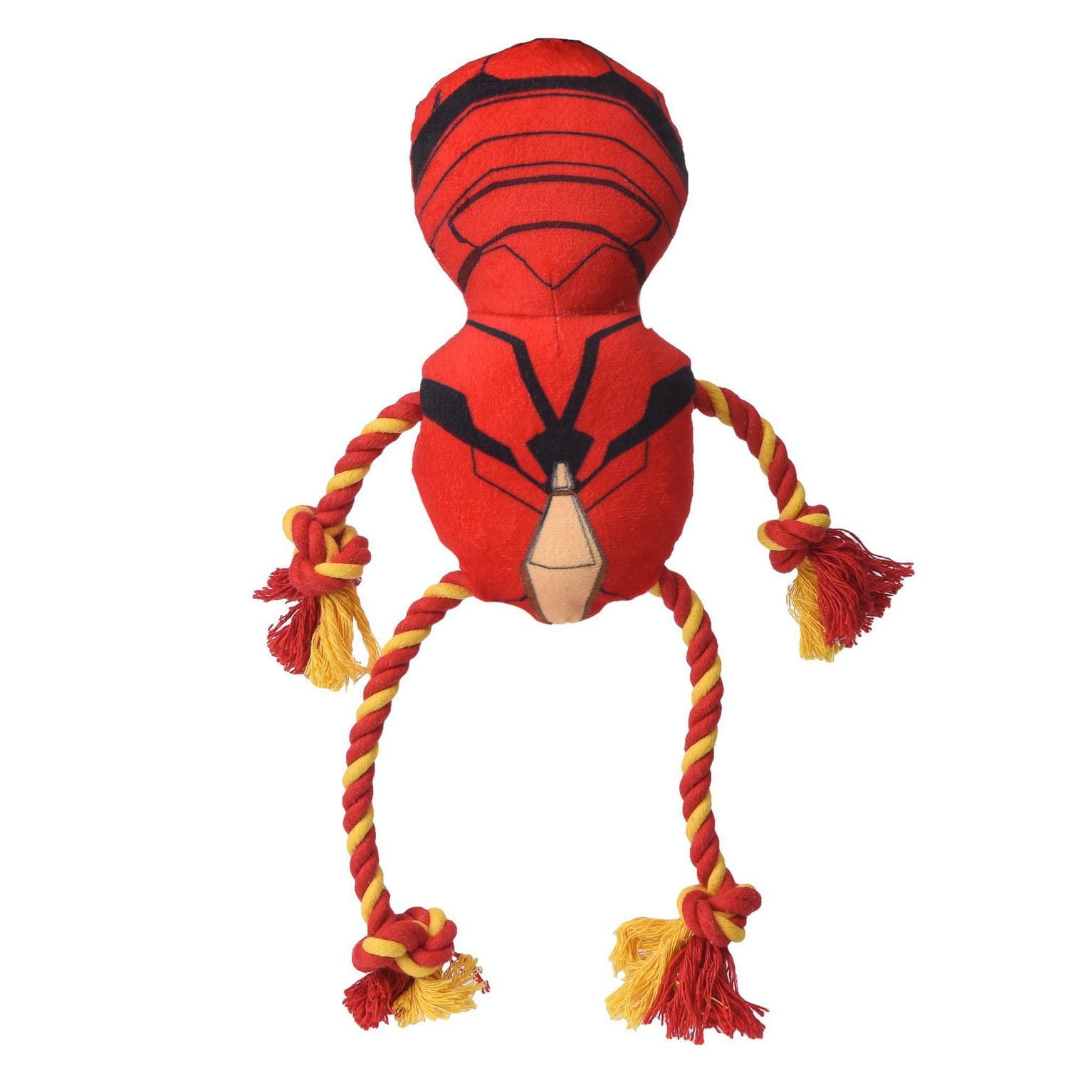 Jouet pour chien en corde en peluche avec couineur Iron Man