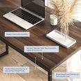 thumbnail image 4 of BELLEZE Home Office Computer Desk with Black Frame - Barton (Dark Walnut), 4 of 7