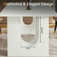 thumbnail image 5 of Tribesigns 71" Large Kitchen Dining Table with Wood Pedestal Base, Rustic Brown, 5 of 8