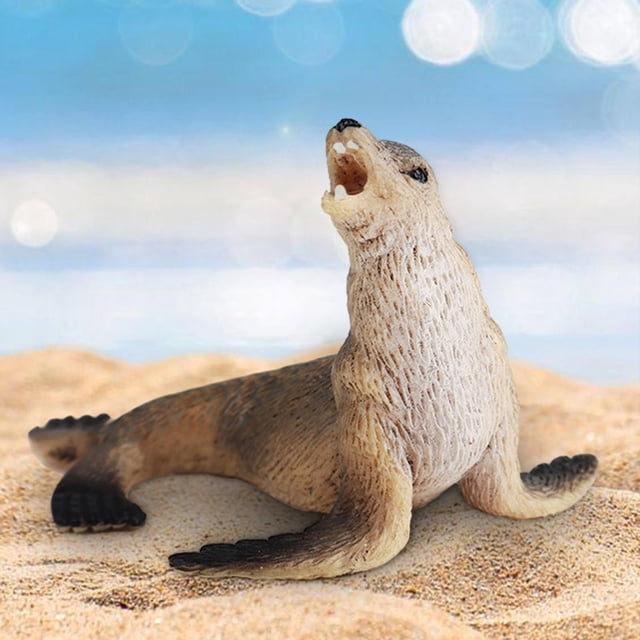 Figuras de animales marinos para decoración de escritorio, figuras en miniatura, juguetes para niños para fiestas, regalos de San Valentín, decoración León marino