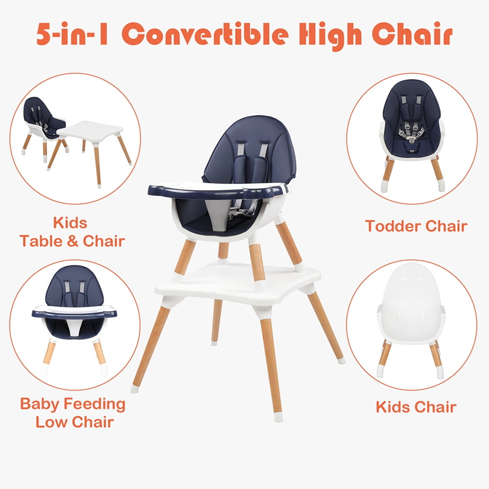 Kadyn Children's High Dining Chair, Detachable Two-In-One Table And Chair, Baby Dining Chairs for Children, Navy Blue Kadyn Children's High Dining Chair, Detachable Two-In-One Table And Chair, Baby Dining Chairs for Children, Navy Blue
