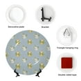 thumbnail image 4 of Bingfone Baby Elephant Giraffe Print Bone China Dinner Decorative Plates,Handmade Ceramic Dinner Plate with Stand for Home Club-10in, 4 of 6