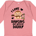 thumbnail image 4 of Inktastic Monkey I Love Hanging out with My Daddy Boys or Girls Long Sleeve Baby Bodysuit, 4 of 5