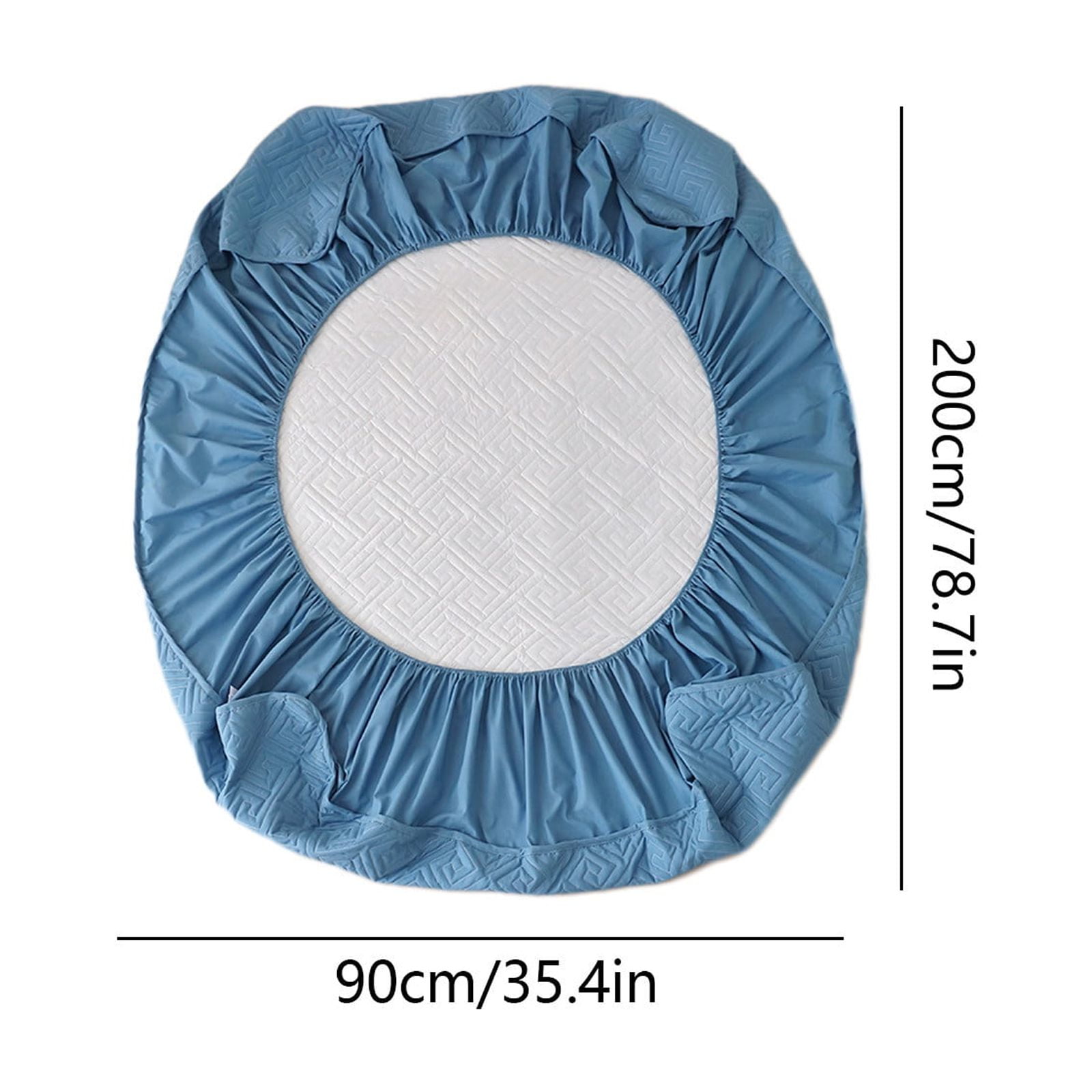 Oggfader Mattress Topper Water Proof Bed Hats Piece Thickened Cotton Mattress Protector Fall And Winter Bedspread Bed Sheet Blue