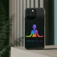 thumbnail image 3 of DistinctInk Clear Hybrid Case for Apple iPhone 13 Pro (6.1" Screen) - Meditate You Live - Wireless Charging Compatible, 3 of 9