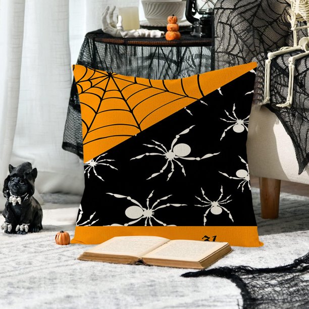Decoraciones de Halloween, adornos de Halloween, regalos de Halloween, funda de almohada de fantasma de Halloween, cojín, decoración navideña, funda de almohada de sofá de sala de estar, funda de almo