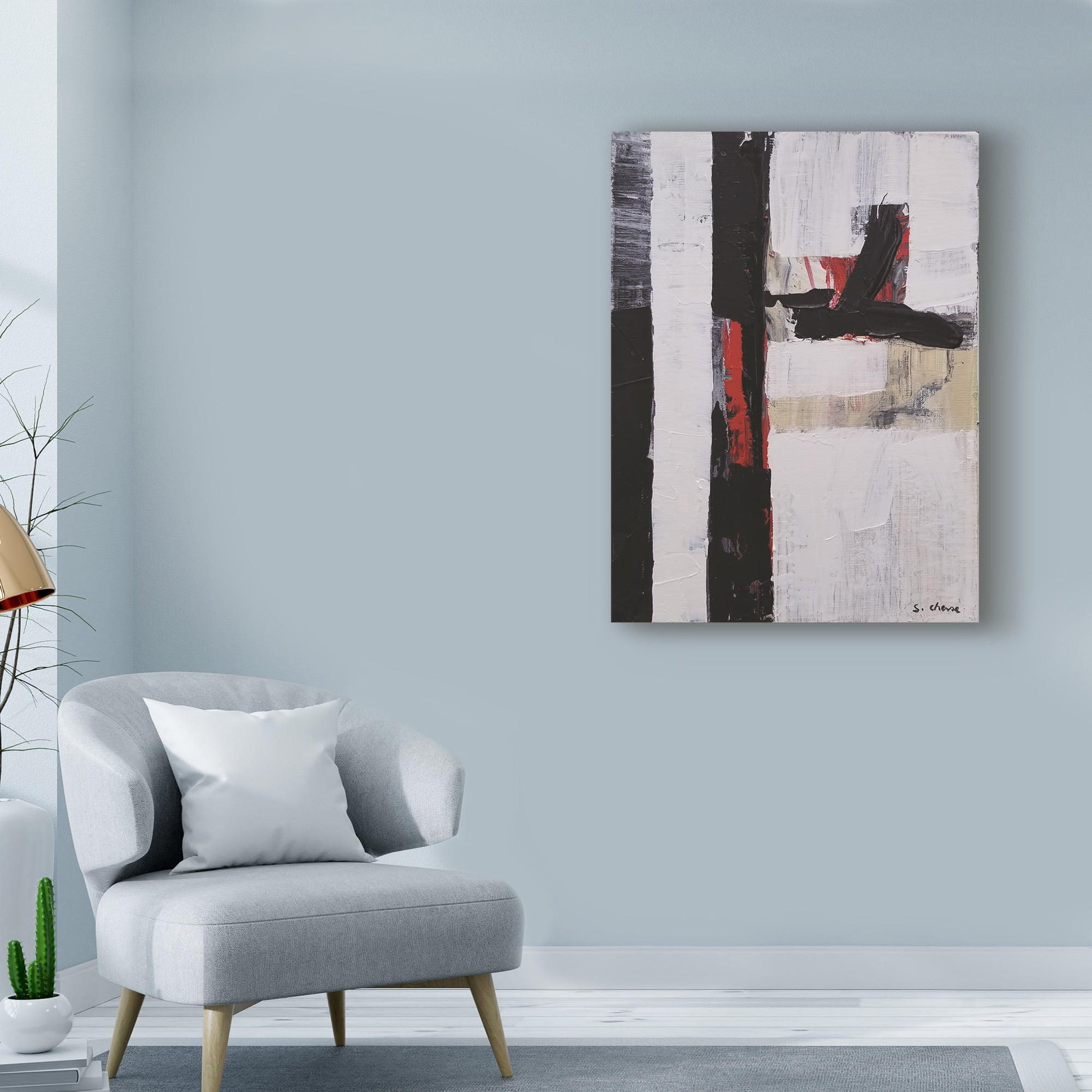 Trademark Fine Art 'Black and White Abstract 180702' Canvas Art by Masters Fine Art