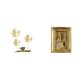 thumbnail image 1 of Escultura de hoja de resina, adorno para estantería, marco de cristal, soporte decorativo, coleccionable moderno para el hogar, regalo de cumpleaños o, 1 of 8