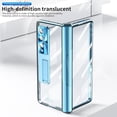 thumbnail image 2 of MonsDirect for 7.6 inch Samsung Galaxy Z Fold 3 5G 2021 Case with S Pen & S Pen Holder, Two Hinge Protection Plating Frame PC Cover, Shell Membrane Integrated Case with Stand & Lens Protection, Blue, 2 of 7