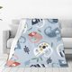 thumbnail image 1 of Balery Cute Chameleons On Blue Manta de Felpa Suave y Acogedora – Cobija de Franela Aterciopelada para Cama, Lavable y Cálida para Sofá, Mascotas, Transpirable-60"x50", 1 of 7