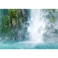 thumbnail image 2 of wall26 - Waterfall with Fluffy Stream Fall on The Sea, Milford Sound, Southern Island, New Zealand - Removable Wall Mural | Self-Adhesive Large Wallpaper - 66x96 inches, 2 of 6