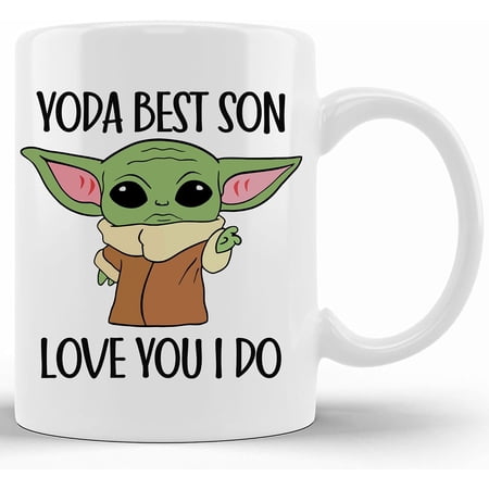 Ceramic novelty coffee mugs Yoda Best Son Mug Love You I Do Best Son Gift funny Tea Cup Words Gift Present Mug for Christmas Thanksgiving Festival Friends (11 oz)